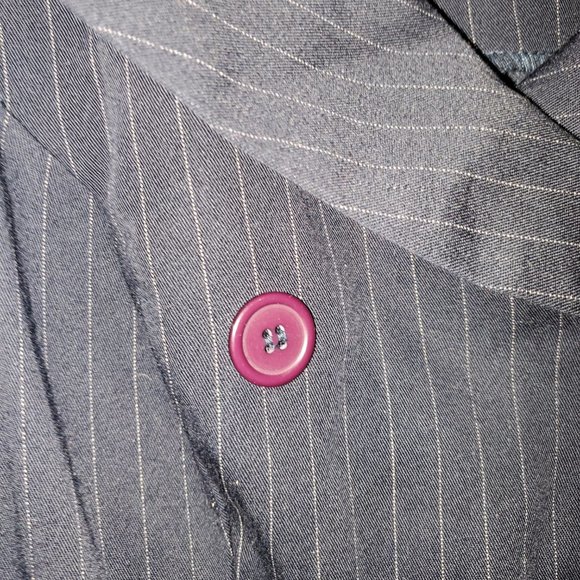 Navy Pinstripe Rampage Mini Dress - Picture 2 of 6